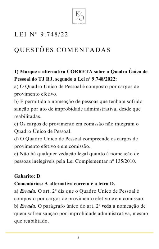 150 questões lei 9.748-22 3